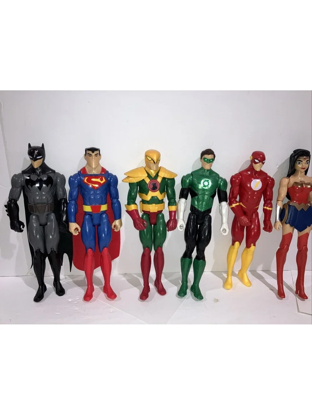 Lot (6) Action Figures DC Justice League Animated 2016 Flash, Lantern, Hawk LOOK